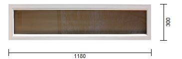 Horný svetlík 1180x300 FIX- sklo nepriehľadné vzor činčila