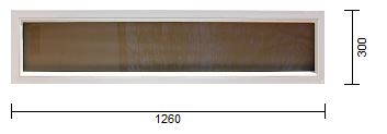 Horný svetlík 1260x300 FIX- sklo nepriehľadné vzor činčila