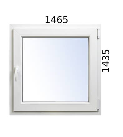 Plastové okno 1465x1435 OS pravé ALUPLAST - Trojsklo