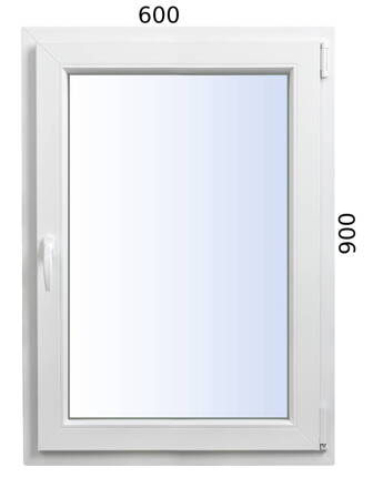 Plastové okno 600x900 OS pravé ALUPLAST - Trojsklo