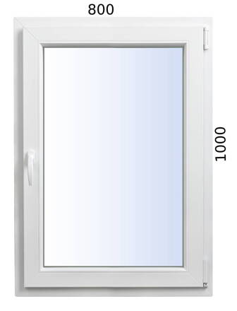 Plastové okno 800x1000 OS pravé ALUPLAST - Trojsklo