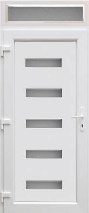 Plastové vchodové dvere jednokrídlové Modern1 s horným svetlíkom FIX