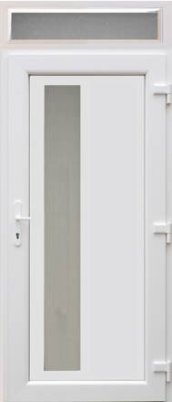 Plastové vchodové dvere jednokrídlové Modern 2 s horným svetlíkom FIX