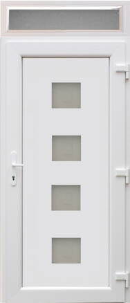 Plastové vchodové dvere jednokrídlové Modern 3 s horným svetlíkom FIX
