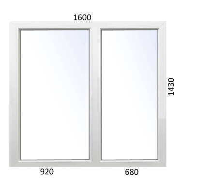 Plastové okno 1600x1430 FIX+FIX ALUPLAST - jednostranný Orech