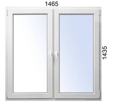 Plastové okno 1465x1435 O+OS pravé ALUPLAST - Trojsklo