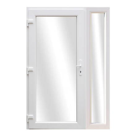 Plastové vchodové dvere jednokrídlové Celosklenené s bočným svetlíkom FIX