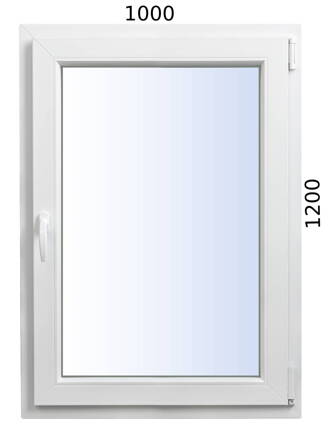 Plastové okno 1000x1200 OS pravé ALUPLAST - Trojsklo