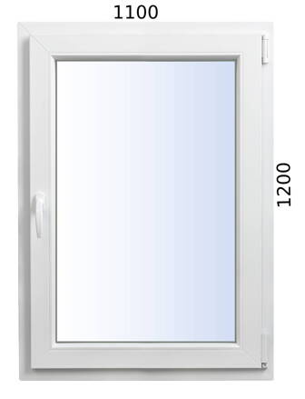 Plastové okno 1100x1200 OS pravé ALUPLAST - Trojsklo