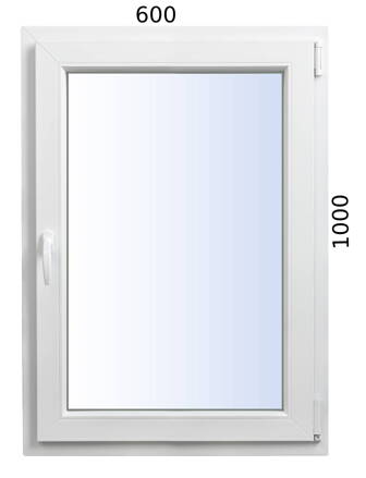 Plastové okno 600x1000 OS pravé ALUPLAST