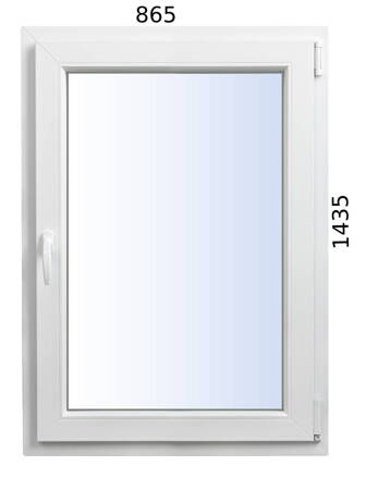 Plastové okno 865x1435 OS pravé