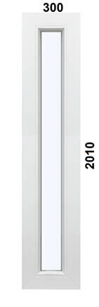 Plastové okno 300x2010 FIX - sklo dubová kôra 