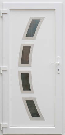 Plastové vchodové dvere INOX 1 