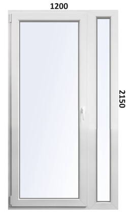 Balkónové dvere 1200x2150 OS+FIX ľavé Aluplast